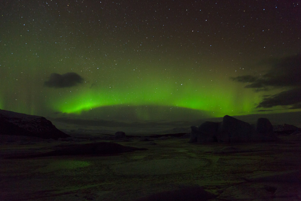 Nordlichter über Fjallsarlon