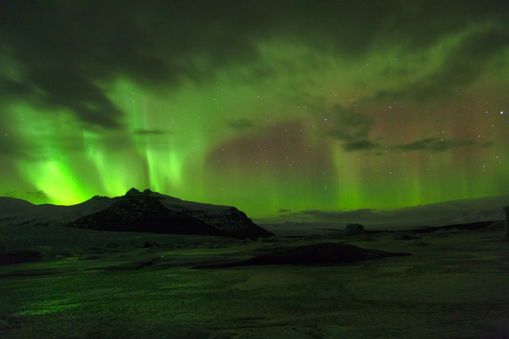 Nordlichter über Fjallsarlon