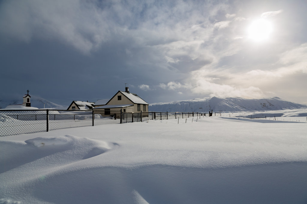 Winterlandschaft bei Keldur, Island