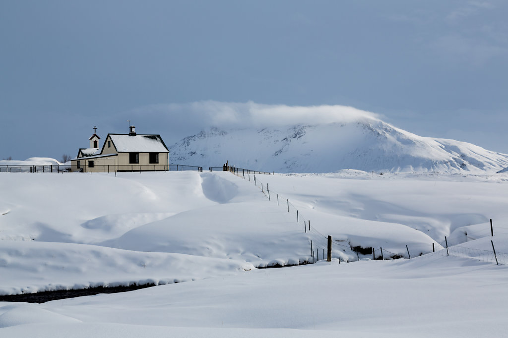 Winterlandschaft bei Keldur, Island